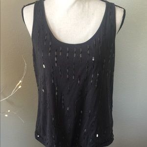 Gray Sequin Tank Top
